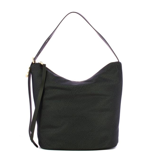 Borbonese Hobo Bag Prive Medium Dark Black - 1