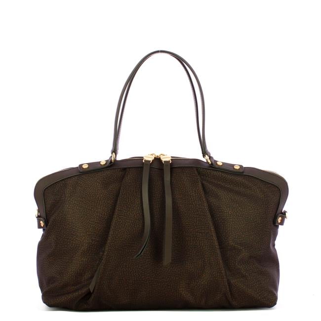 Borbonese Borsa a spalla Frame Medium Cioccolato - 1