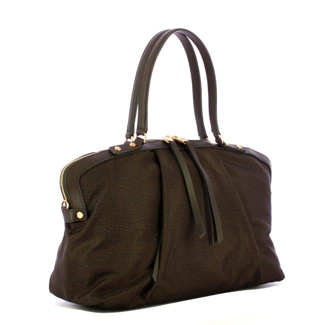 Borbonese Borsa a spalla Frame Medium Cioccolato - 2