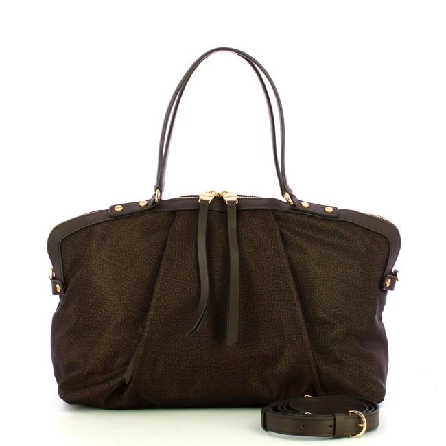 Borbonese Borsa a spalla Frame Medium Cioccolato - 4
