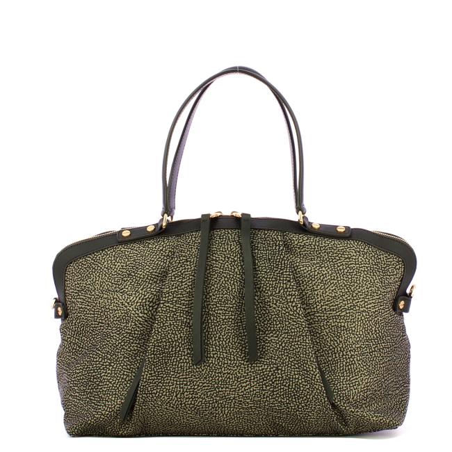 Borbonese Borsa a spalla Frame Medium Catrame - 1