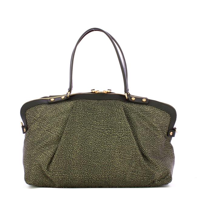 Borbonese Borsa a spalla Frame Medium Catrame - 3
