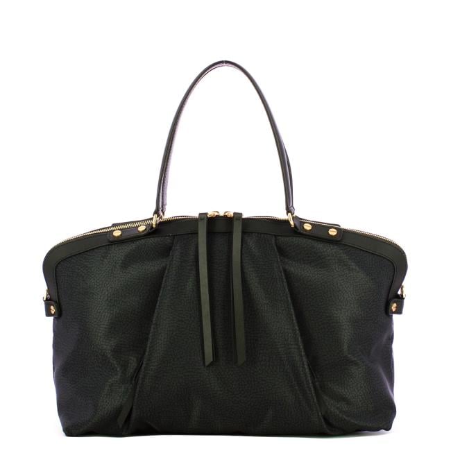 Borbonese Borsa a spalla Frame Medium Dark Black - 1
