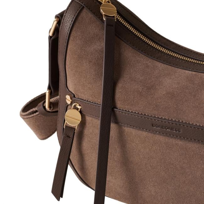 Borbonese Luna Bag Small Cenere Cacao - 4
