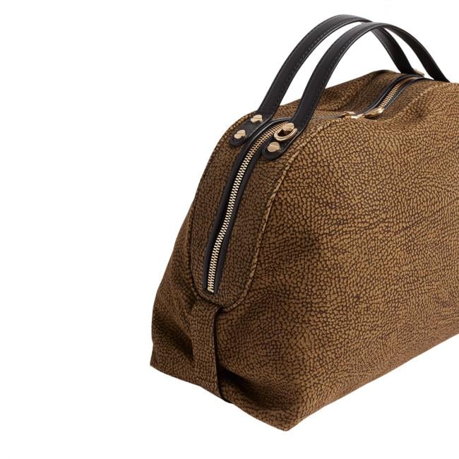 Borbonese Sexy Bag Medium camoscio OP Cumino Ebano - 6
