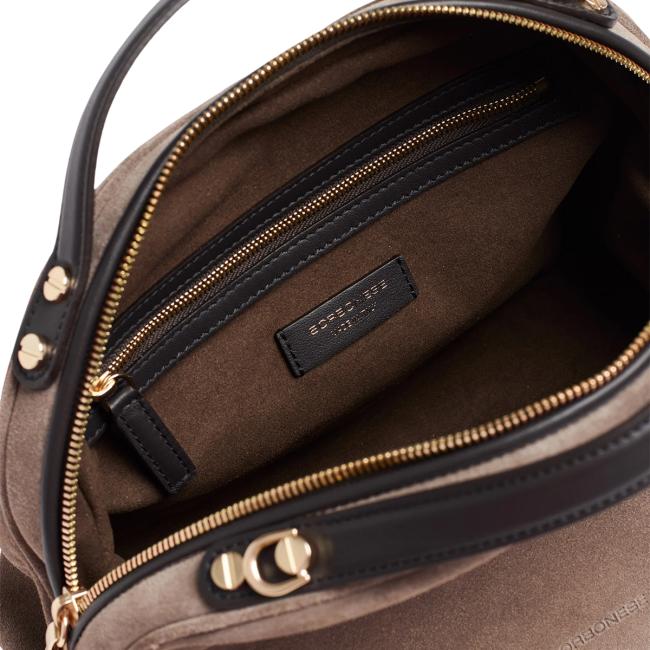 Borbonese Sexy Bag Small Cenere Ebano - 5