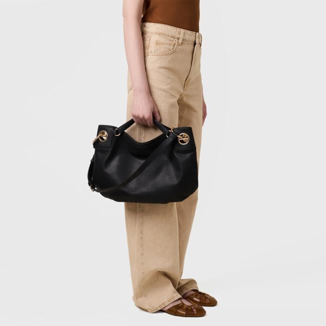 Borbonese London Hobo Medium Nero - 2