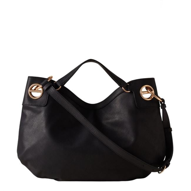 Borbonese London Hobo Medium Nero - 4