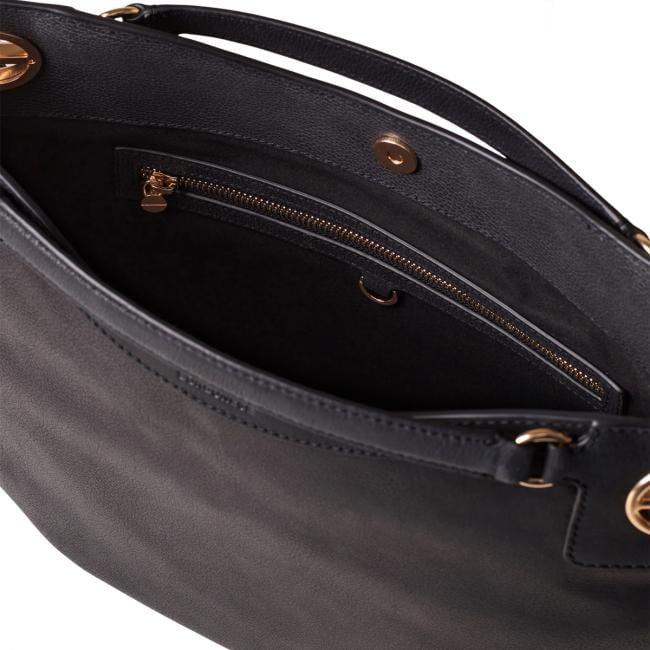 Borbonese London Hobo Medium Nero - 5