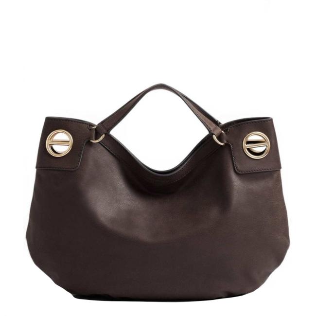 Borbonese London Hobo Medium Cacao - 1
