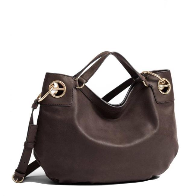 Borbonese London Hobo Medium Cacao - 2