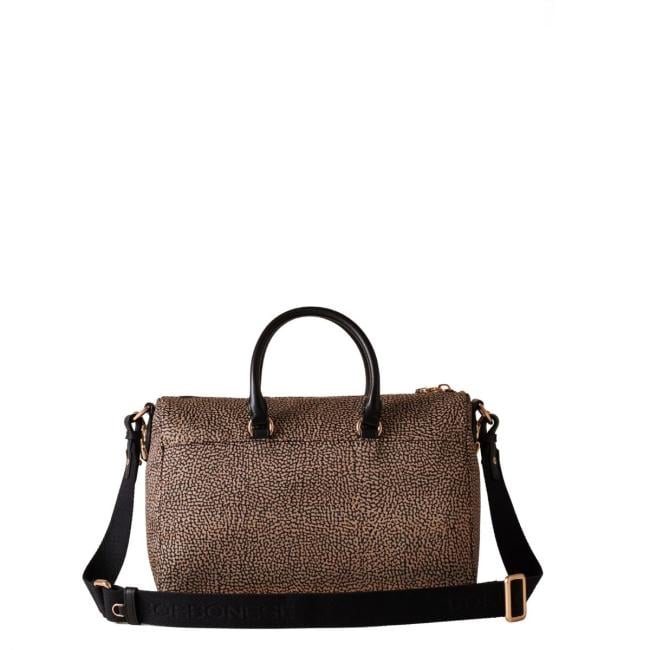 Borbonese B-Club bauletto medium OP Naturale Nero - 910103460286X11 - 3