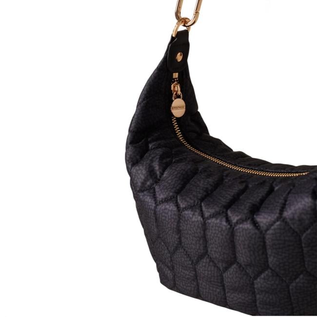 Borbonese Hobo Bag Honey Small Dark Black - 91010129AH1Y66 - 5