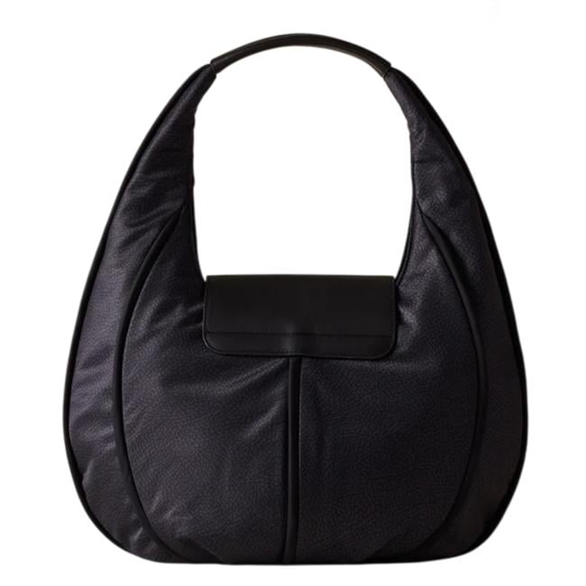 Borbonese Borsa Hobo Medium Dark Black - 91010120AJ0Y66 - 4