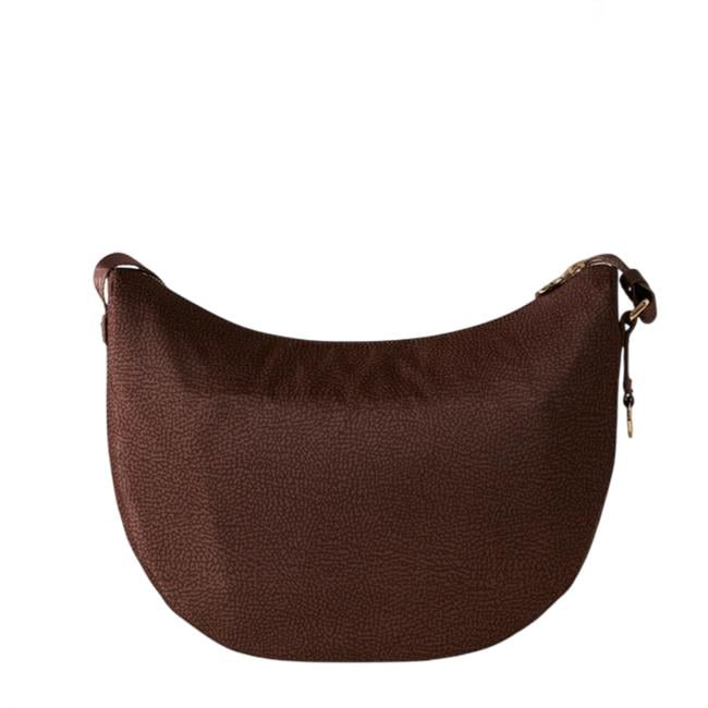 Borbonese Borsa Luna Bag Middle con taschino Noisette - 934108I15038 - 4