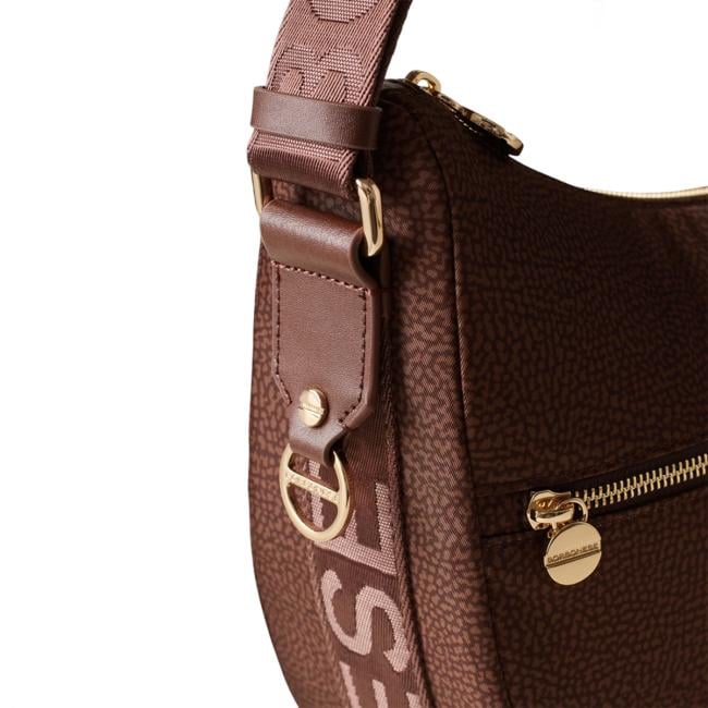 Borbonese Borsa Luna Bag Middle con taschino Noisette - 934108I15038 - 6