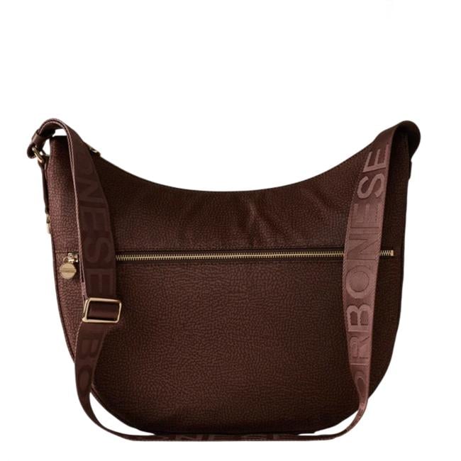 Borbonese Borsa Luna Bag Medium con taschino Noisette - 934109I15038 - 1