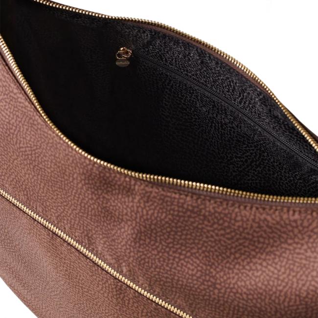 Borbonese Borsa Luna Bag Medium con taschino Noisette - 934109I15038 - 5