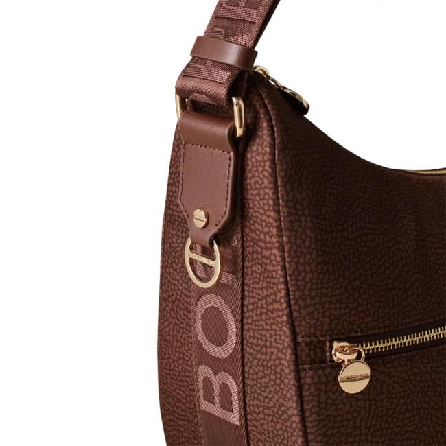Borbonese Borsa Luna Bag Medium con taschino Noisette - 934109I15038 - 6