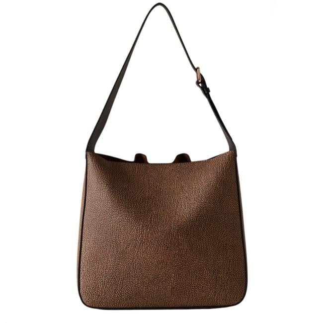 Borbonese Borsa a spalla Mareè Medium OP Naturale Nero - 910100580022311 - 4