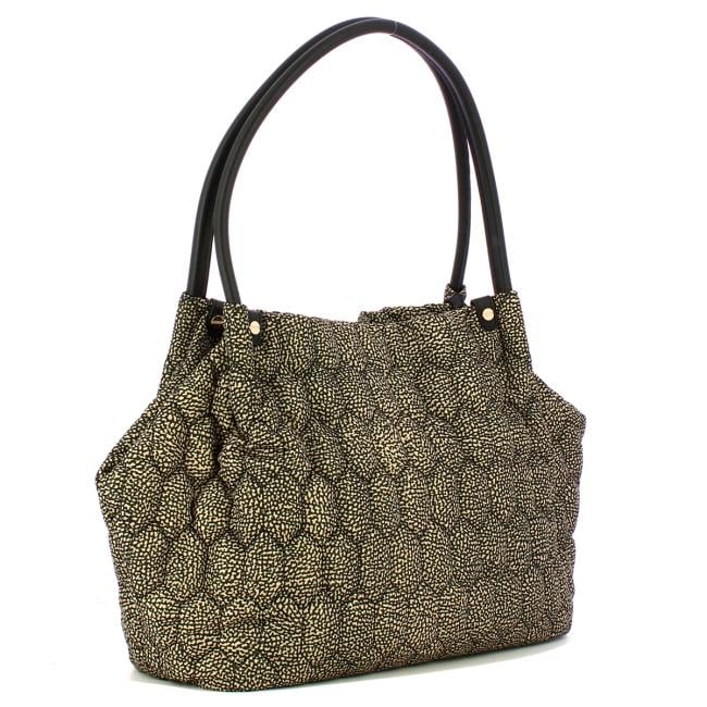 Borbonese Honey bag shopping medium OP Naturale Nero - 91010127AH1X11 - 2