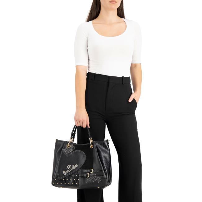 Braccialini Amy Patchwork Nero - 4