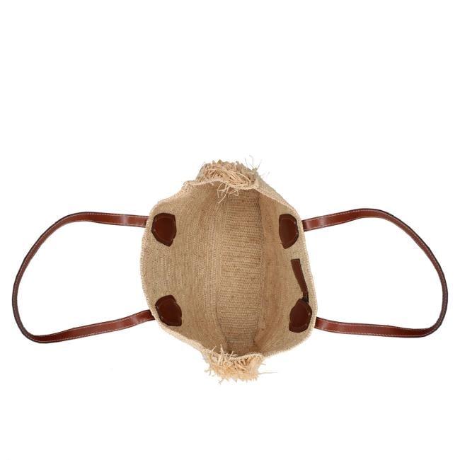 The Bridge Shopping Bag Luna in paglia Marrone Oro - 3