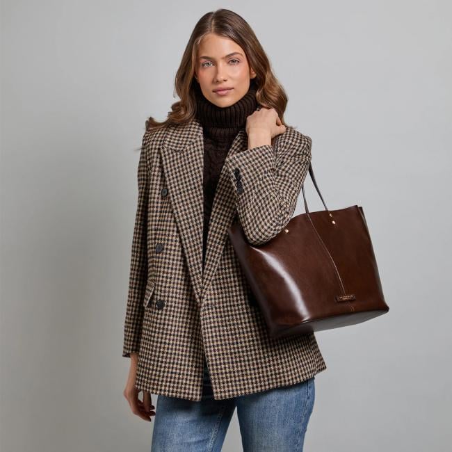 The Bridge Lisa Shopping bag Moka Oro - 042006E6 TV - 2