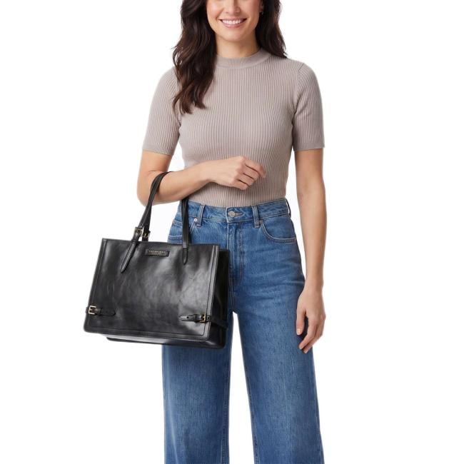 The Bridge Monica shoping bag Nero Oro - 04501601 30 - 2