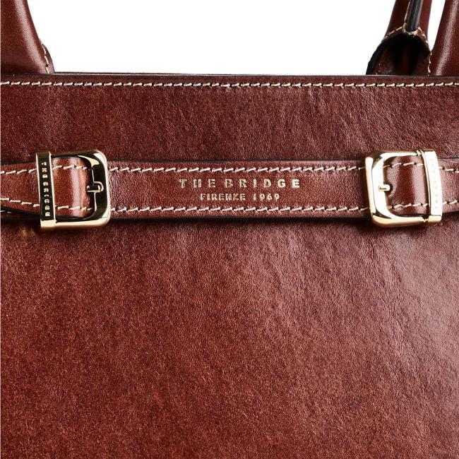 The Bridge Gaia shopping bag Marrone Oro - 44353501 14 - 4