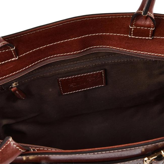 The Bridge Gaia shopping bag Marrone Oro - 44353501 14 - 5