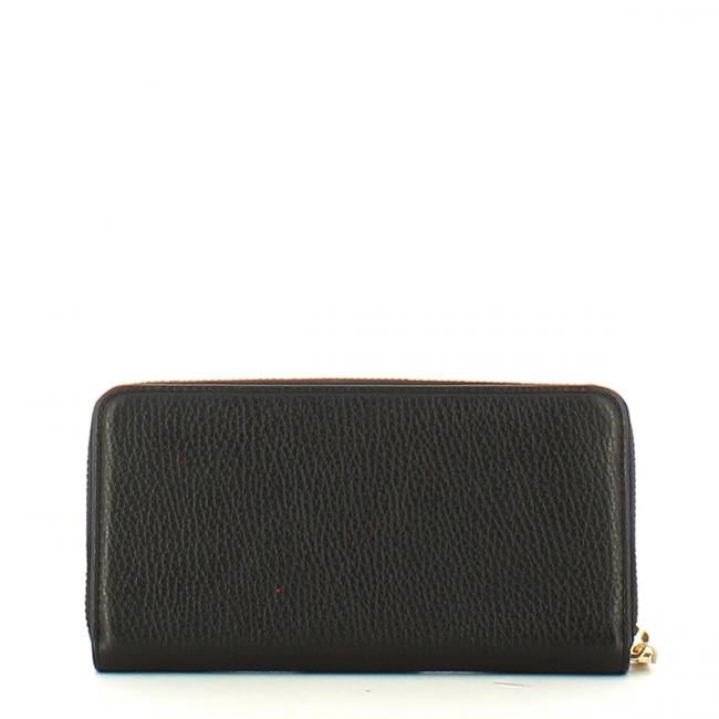 Coccinelle Portafoglio Metallic Soft Zip Around Noir - 2
