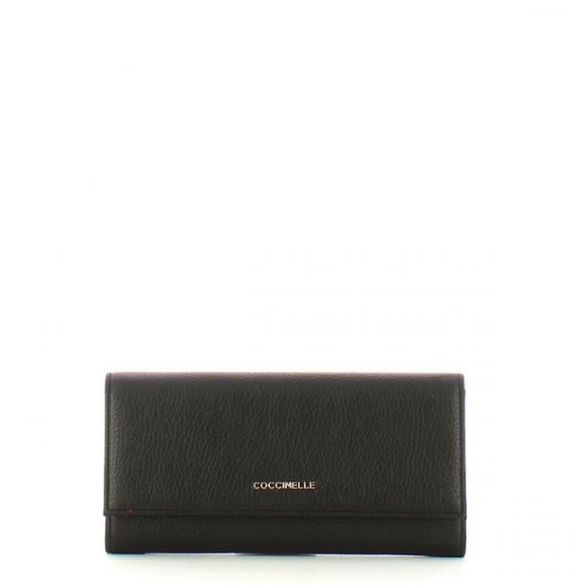 Coccinelle Portafoglio Metallic Soft Noir - 1