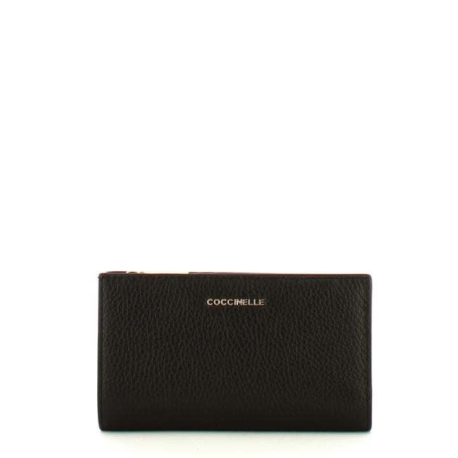Coccinelle Portafoglio Metallic Soft Noir - 1