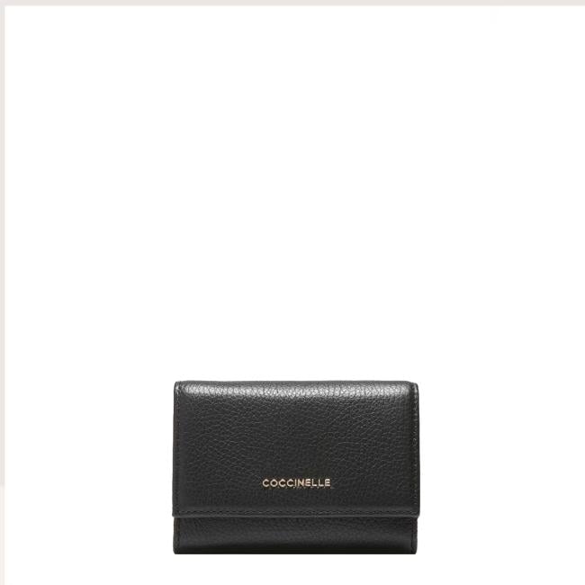 Coccinelle Portafoglio Metallic Soft Noir - 1