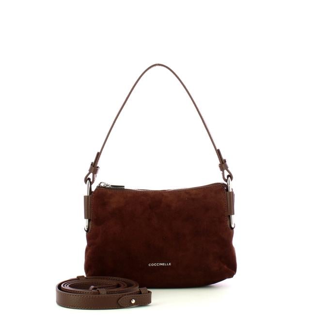 Coccinelle Borsa a mano Mini Bag Rebekka Suede Brunette - 4