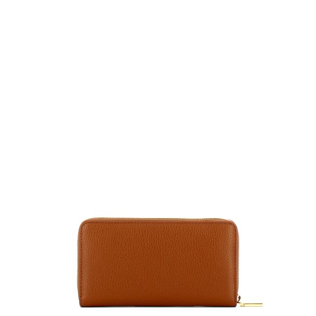 Coccinelle Portafoglio Metallic Soft Large Zip Around Cognac - 2