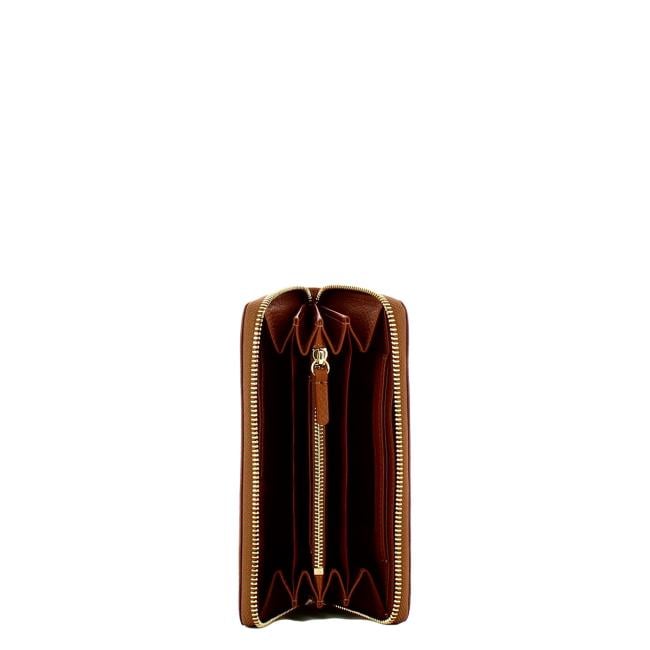 Coccinelle Portafoglio Metallic Soft Large Zip Around Cognac - 3