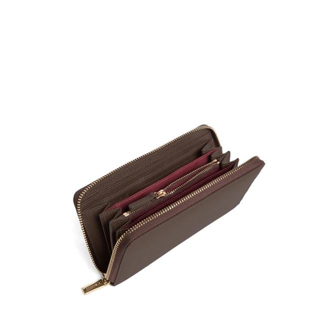 Coccinelle Portafoglio Metallic Soft Large Zip Around Brunette - 2