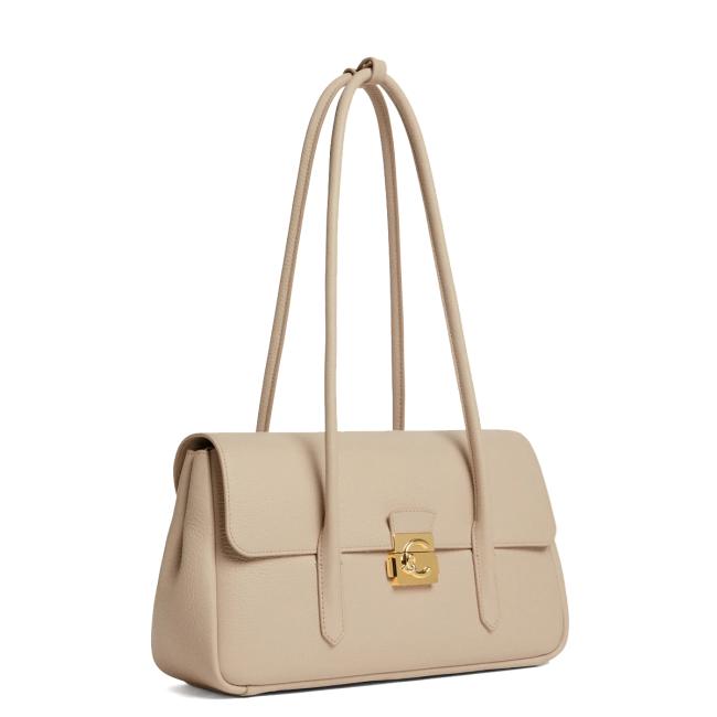 Coccinelle Borsa a spalla C-Me Lock Sandshell - 2