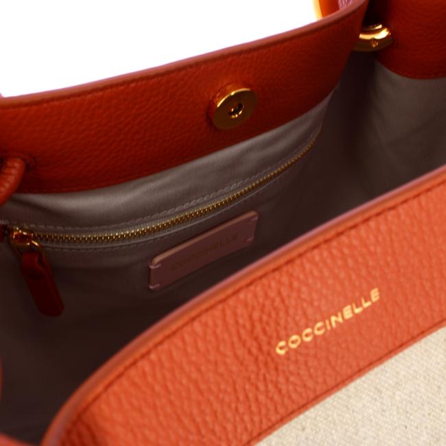 Coccinelle Shopper Finn canvas Natural Crab - 4