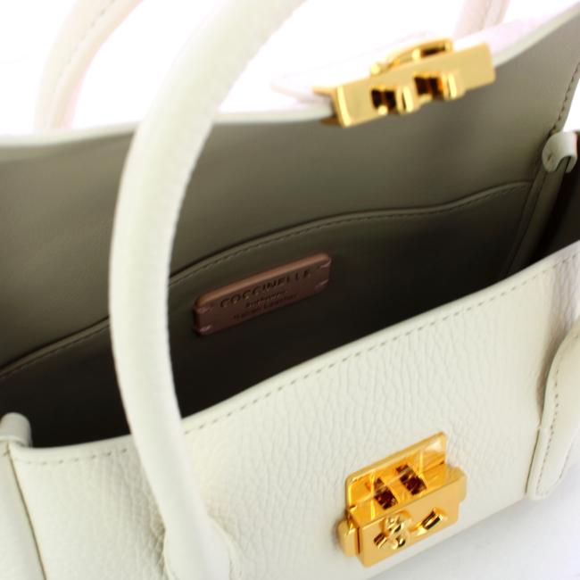 Coccinelle Borsa a mano C-Me Lock Mini Pearl - 5