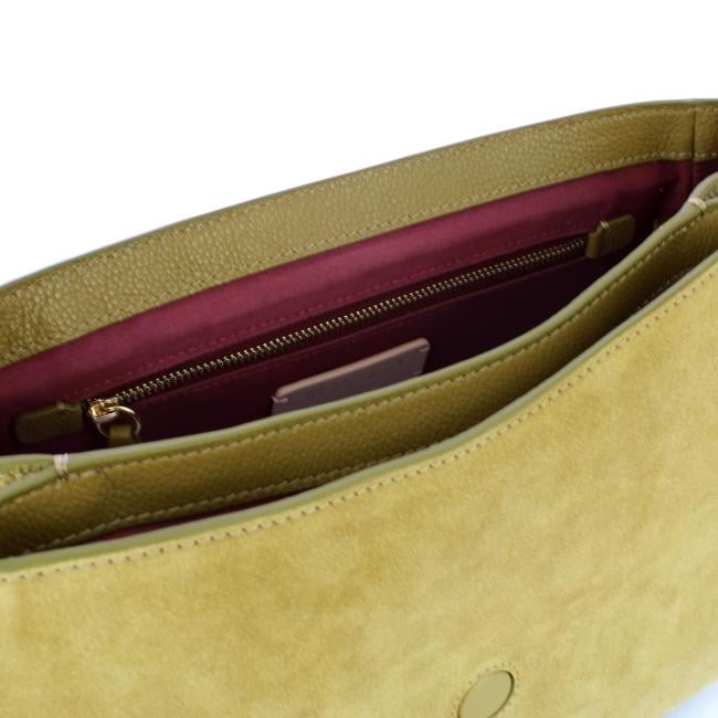 Coccinelle Sottospalla Mavery suede bimaterial Seagrass/Seagrass - 5