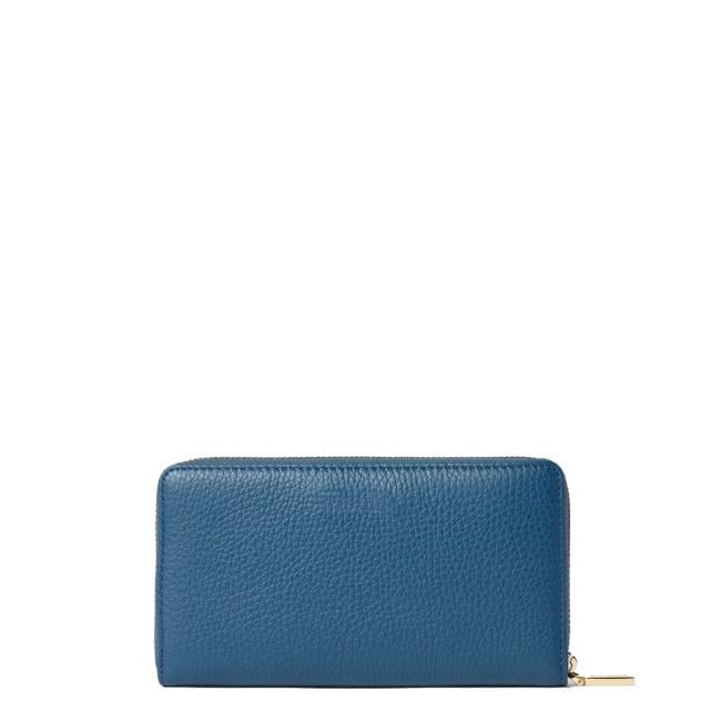 Coccinelle Portafoglio Metallic Soft Large Zip Around Deep Blue - 2