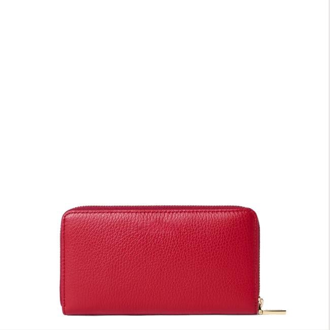 Coccinelle Portafoglio Metallic Soft Large Zip Around Scarlet - 2