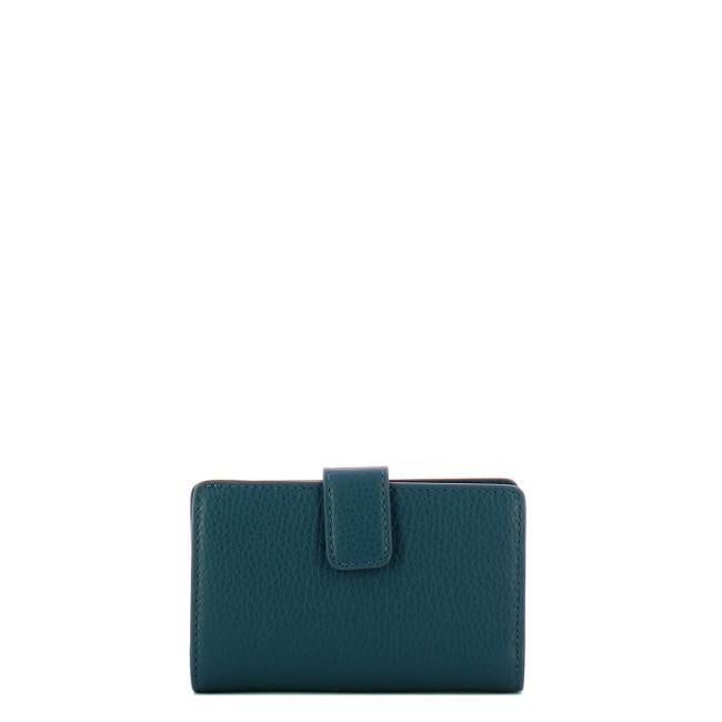 Coccinelle Portafoglio Medio Metallic Soft Deep Blu - 2