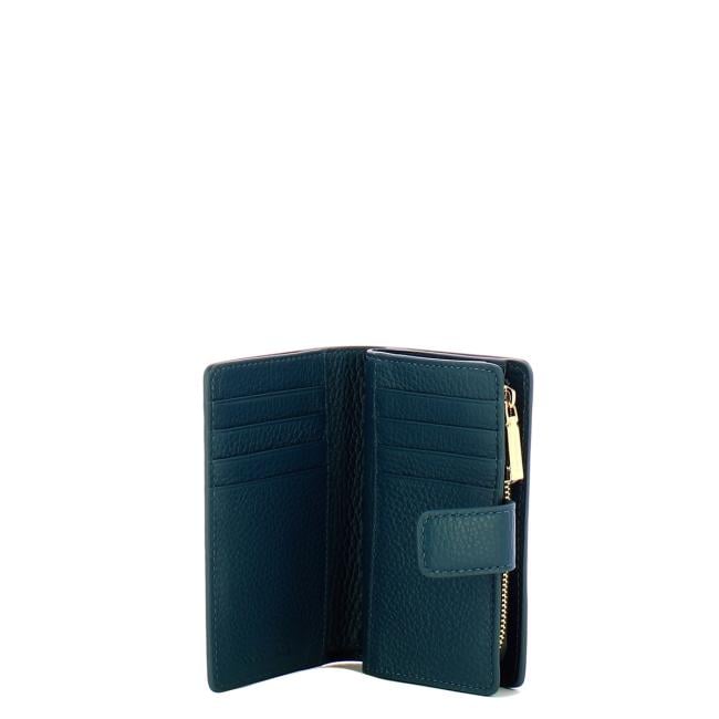 Coccinelle Portafoglio Medio Metallic Soft Deep Blu - 3