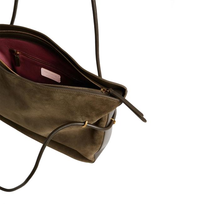 Coccinelle Borsa a spalla Lizzie suede Medium Fango - 3