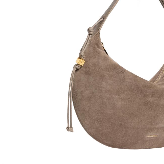 Coccinelle Hobo Thess suede Large Warm Taupe - 4