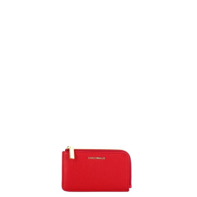 Coccinelle Porta carte Metallic soft Scarlet - 1
